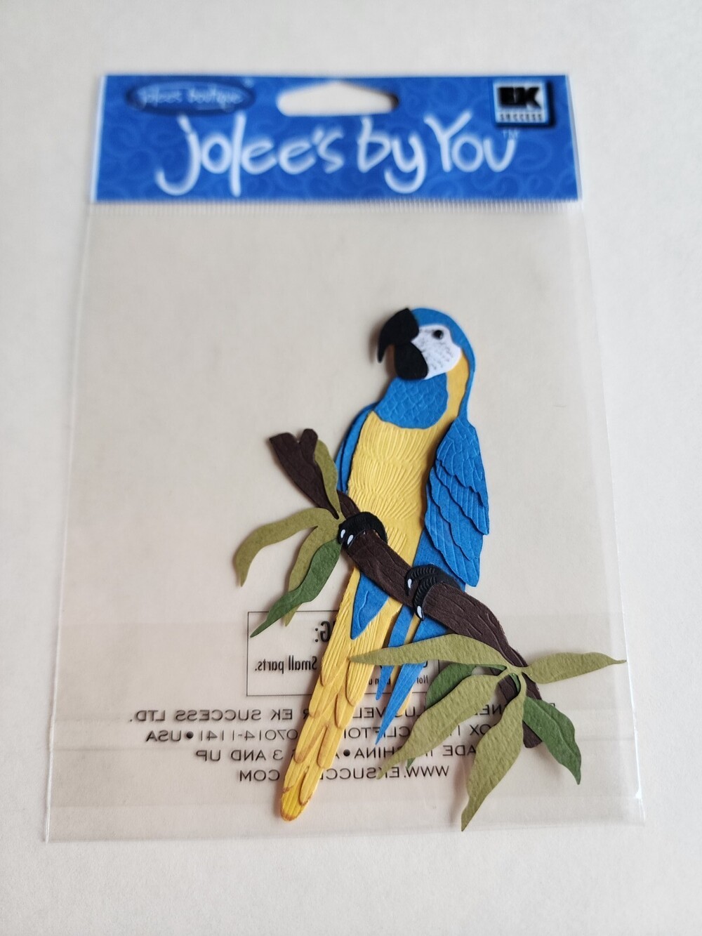 RARE Jolees Parrots Macaw Neotropical BIRDS S America 3D Scrapbook Sticker #20